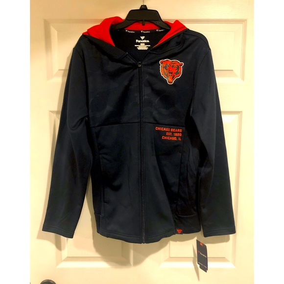 COPY - Dark Navy Chicago Bears Fanatics Branded Defender Full-Zip Hoodie Jacket - Picture 4 of 7
